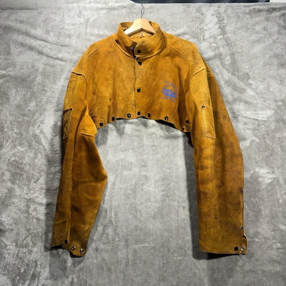 Leather Welding Cape & Sleeves Heat Flame Resistant protective Gear raw cowhide